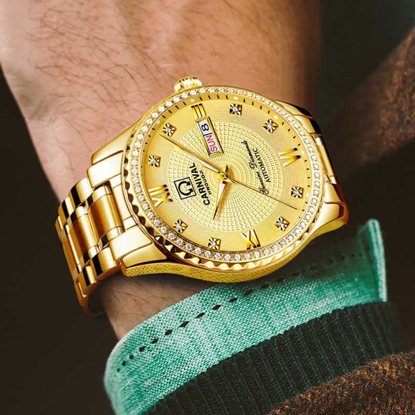 carnival water diamond gold mechanical watch faces roman scale double calendar nightlight fashion business men's luxury brand watches c, Slivery;black
carnival water diamond gold mechanical watch faces roman scale double calendar nightlight fashion business men's luxury brand watches c, Slivery;black
