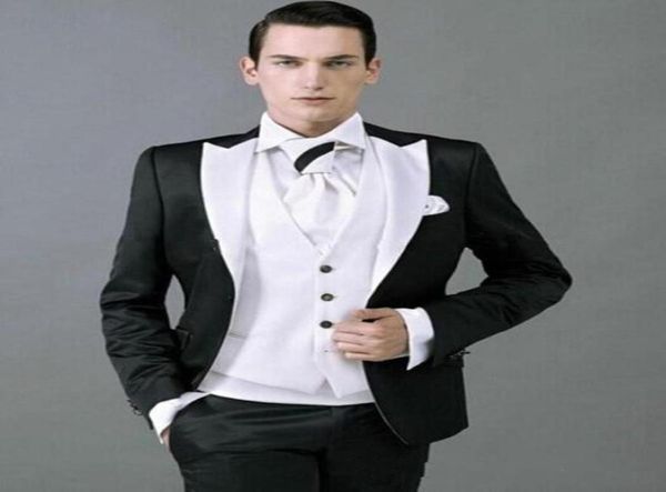 new one button black groom tuxedos peak lapel groomsmen man suits mens wedding suits jacketpantsvesttie 7051877821, Black;gray
new one button black groom tuxedos peak lapel groomsmen man suits mens wedding suits jacketpantsvesttie 7051877821, Black;gray