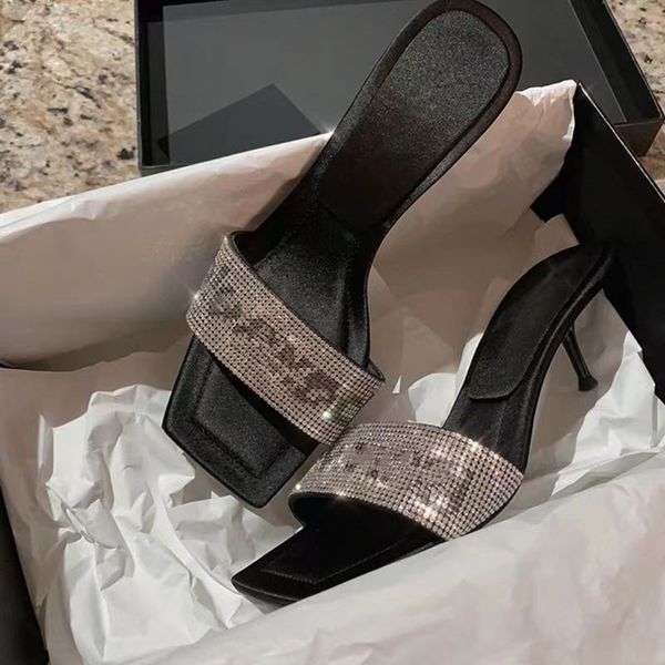 luxury summer wang delphine sandals shoes black leather slippershigh heel crystal branding around ankles party wedding lady pumps
luxury summer wang delphine sandals shoes black leather slippershigh heel crystal branding around ankles party wedding lady pumps