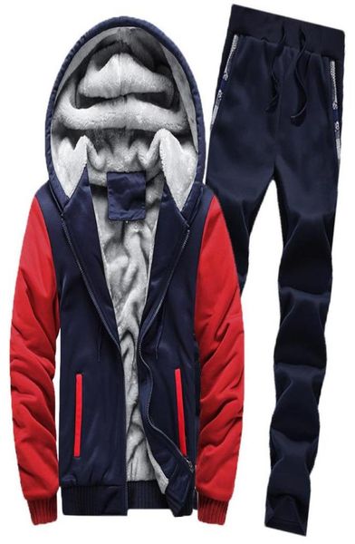 jogging clothing winter tracksuit men set casual thicken fleece warm hooded jacket pants sweatshirt sportswear coats hoodie mens j2798594, Black;red
jogging clothing winter tracksuit men set casual thicken fleece warm hooded jacket pants sweatshirt sportswear coats hoodie mens j2798594, Black;red
