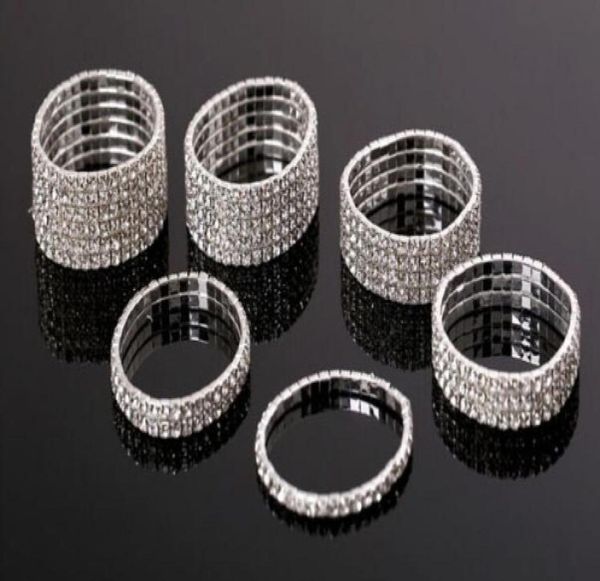 12 pieces lots 110 row silver bracelets crystal rhinestone elastic bridal bangle bracelet stretch whole wedding accessories f5553917, Black
12 pieces lots 110 row silver bracelets crystal rhinestone elastic bridal bangle bracelet stretch whole wedding accessories f5553917, Black