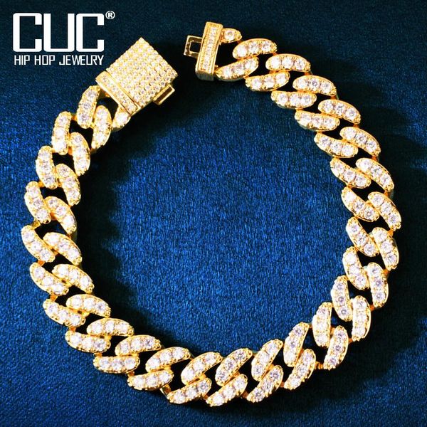 bangle cuc 10mm miami cuban chain bracelet for men women iced out zircon copper charm hiphop jewelry gold color link, Black
bangle cuc 10mm miami cuban chain bracelet for men women iced out zircon copper charm hiphop jewelry gold color link, Black