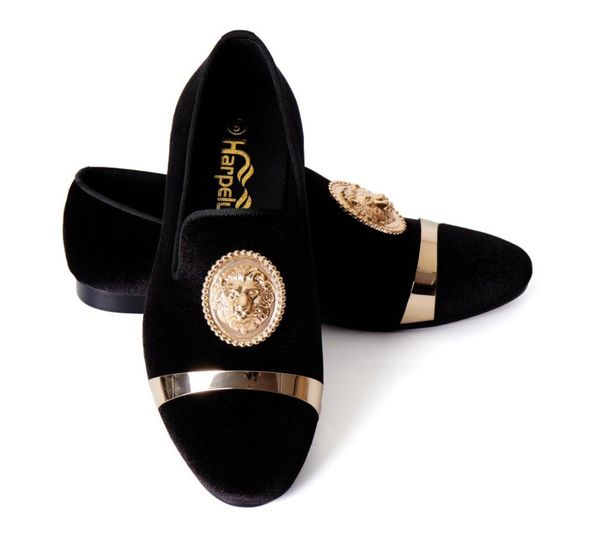 harpelunde animal buckle men dress wedding shoes slip on black velvet loafers with gold plate us size 6145543644
harpelunde animal buckle men dress wedding shoes slip on black velvet loafers with gold plate us size 6145543644