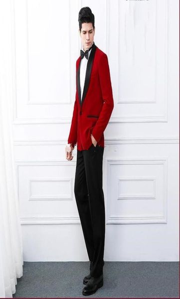 new latest design one button red velvet wedding groom tuxedos shawl lapel groomsmen men suits prom blazer jacketpantstie 0925836642, Black;gray
new latest design one button red velvet wedding groom tuxedos shawl lapel groomsmen men suits prom blazer jacketpantstie 0925836642, Black;gray