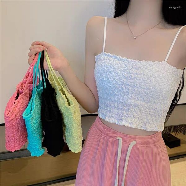 women's tanks french chic pleated camisole woman summer spaghetti strap camis built in bra sleeveless corset sweet tank crop drop, White
women's tanks french chic pleated camisole woman summer spaghetti strap camis built in bra sleeveless corset sweet tank crop drop, White