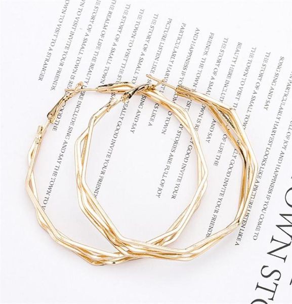 50x50mm punk polygon hoop earrings for women gold color big circle earings womens gift jewelry accessory brincos pendientes e129 4005538, Golden;silver
50x50mm punk polygon hoop earrings for women gold color big circle earings womens gift jewelry accessory brincos pendientes e129 4005538, Golden;silver