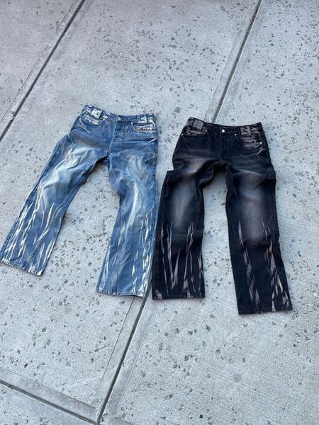 men's jeans high street y2k style mens jeans washed baggy jeans trend hip-hop cotton printed wide-leg jean men and women with a belt 23, Blue
men's jeans high street y2k style mens jeans washed baggy jeans trend hip-hop cotton printed wide-leg jean men and women with a belt 23, Blue