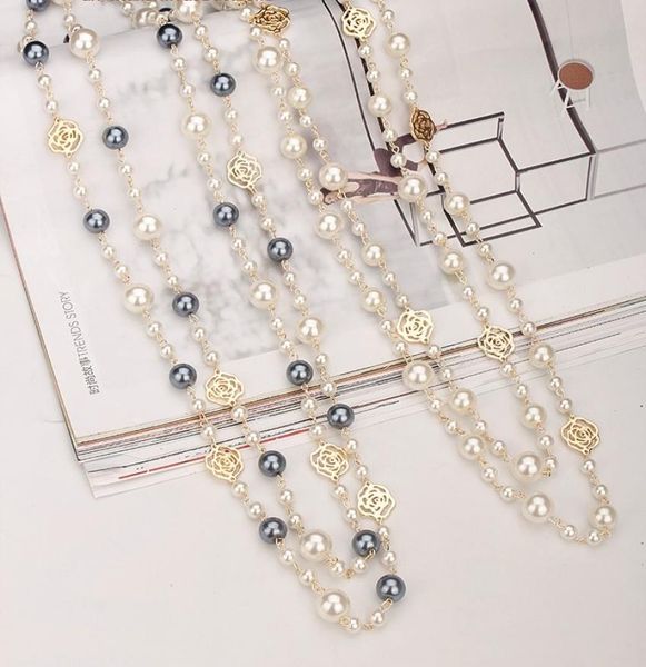 fashion designer luxury classic style hollow roses elegant bright pearls long sweater statement necklace for woman5997427, Black
fashion designer luxury classic style hollow roses elegant bright pearls long sweater statement necklace for woman5997427, Black