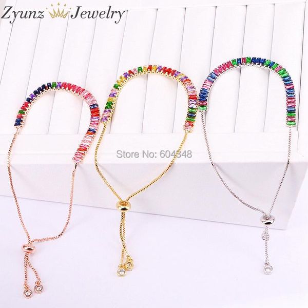 bangle 10pcs fashion shiny cz bracelet rainbow colorful cz tennis chain gorgeous trendy bracelet for women adjustable jewelry, Black
bangle 10pcs fashion shiny cz bracelet rainbow colorful cz tennis chain gorgeous trendy bracelet for women adjustable jewelry, Black