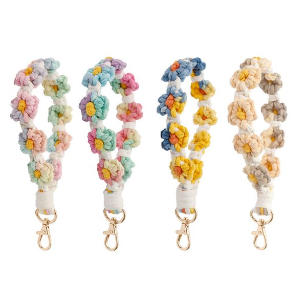 handwoven key lanyards diy wrist keychain flower keychains bag decoration pendant, Silver
handwoven key lanyards diy wrist keychain flower keychains bag decoration pendant, Silver