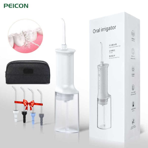 Image of Oral Irrigators Oral Irrigator Portable Dental Water Flosser Rechargeable Water Pick for Tooth 5 Modes Dental Water Jet Teeth Cleaner F305 G230523