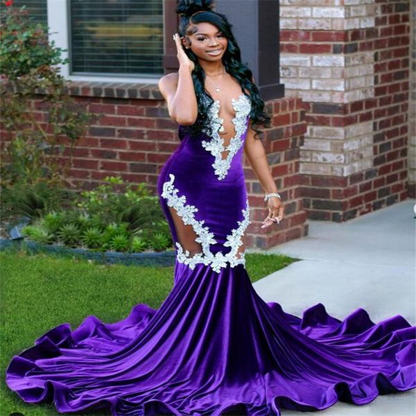 purple black girls mermaid prom dress 2023 sweetheart velvet south african evening gowns elegant women lace dance formal party robe de soire
purple black girls mermaid prom dress 2023 sweetheart velvet south african evening gowns elegant women lace dance formal party robe de soire