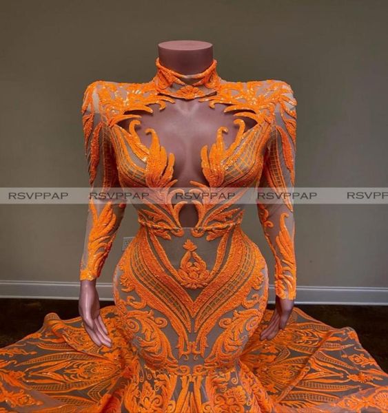 sparkly orange long prom dresses high neck sleeve high neck african women black girls mermaid sequin prom gowns8996729
sparkly orange long prom dresses high neck sleeve high neck african women black girls mermaid sequin prom gowns8996729