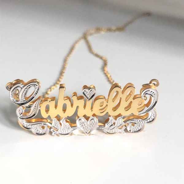 necklaces personalized double name necklace 18k gold plated custom twotone double layer letter pendant jewelry gift for women girl, Silver
necklaces personalized double name necklace 18k gold plated custom twotone double layer letter pendant jewelry gift for women girl, Silver