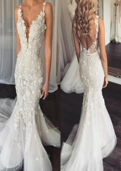 mermaid wedding dresses tulle 3d floral appliques spaghetti wedding gowns backless sweep train vestidos de novia7533145, White
mermaid wedding dresses tulle 3d floral appliques spaghetti wedding gowns backless sweep train vestidos de novia7533145, White