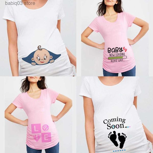 maternity tees baby coming soon maternity baby loading pregnancy t shirt women pregnant clothes baby on board drop shipping t230523, White
maternity tees baby coming soon maternity baby loading pregnancy t shirt women pregnant clothes baby on board drop shipping t230523, White