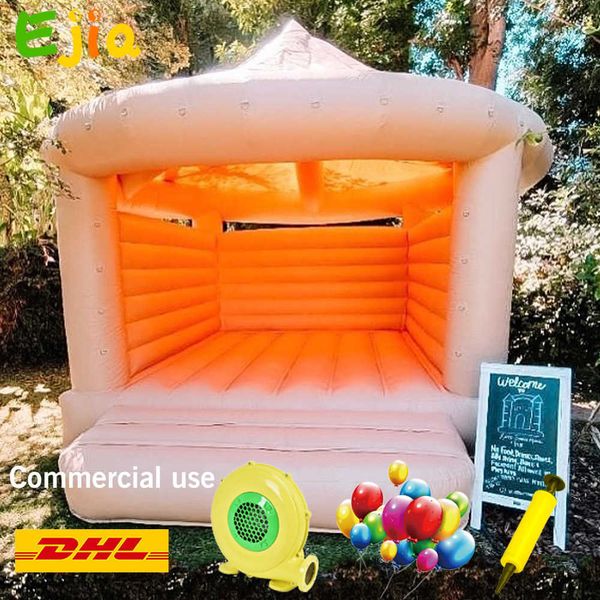 16/13ft / 4m/ 5m commercial peach/white inflatable wedding bounce house cover jumping bouncy house for party wedding fun
16/13ft / 4m/ 5m commercial peach/white inflatable wedding bounce house cover jumping bouncy house for party wedding fun