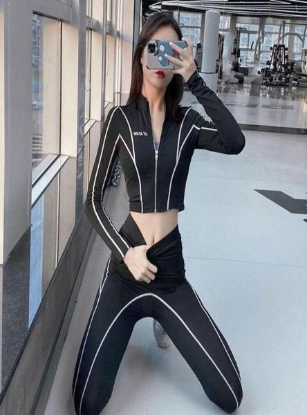 gym clothing casual stretch sports sets twopiece zipper longsleeved exercise tshirt women quickdrying running leggings fitness1430983, White;black
gym clothing casual stretch sports sets twopiece zipper longsleeved exercise tshirt women quickdrying running leggings fitness1430983, White;black
