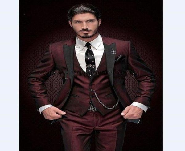 new slim fit one button burgundy wedding groom tuxedos peak lapel groomsmen men suits prom blazer jacketpantsvesttie 1875667805, Black;gray
new slim fit one button burgundy wedding groom tuxedos peak lapel groomsmen men suits prom blazer jacketpantsvesttie 1875667805, Black;gray