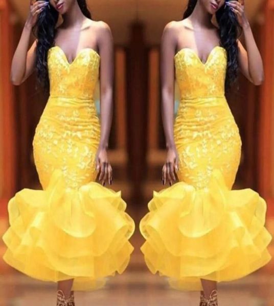 yellow sweetheart short prom dresses lace appliques organza ruffles mermaid evening gowns tea length cocktail party dress 912929, Black
yellow sweetheart short prom dresses lace appliques organza ruffles mermaid evening gowns tea length cocktail party dress 912929, Black