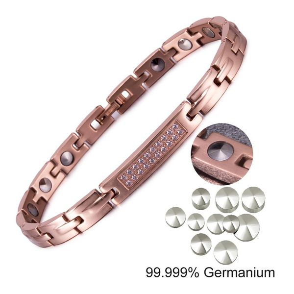 bangle 99.999%ge titanium bracelets for women aaa zirconia rose goldcolor magnetic id bracelets pure coneshape germanium bracelet, Black
bangle 99.999%ge titanium bracelets for women aaa zirconia rose goldcolor magnetic id bracelets pure coneshape germanium bracelet, Black