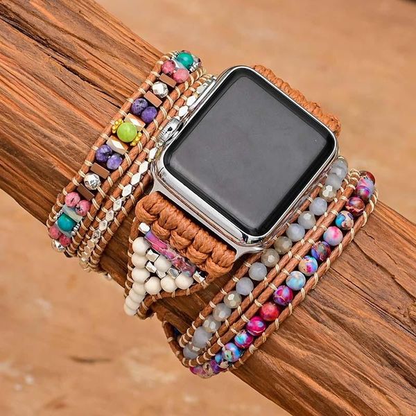 bangle trendy apple watch band jasper stone wax rope bracelet youthful 5 layers bracelet watch strap wholesale dropshipping, Black
bangle trendy apple watch band jasper stone wax rope bracelet youthful 5 layers bracelet watch strap wholesale dropshipping, Black
