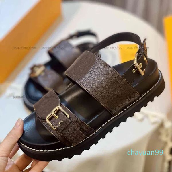 Designer - Flat Mule Sliders Slipper Designer Women Summer Platform Sandal Real Leather 2 Straps With Adjustable Gold Buckles, 7#
Designer - Flat Mule Sliders Slipper Designer Women Summer Platform Sandal Real Leather 2 Straps With Adjustable Gold Buckles, 7#