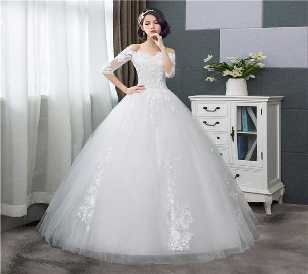 korean style lace half sleeve floral print ball gown wedding dress 2020 new fashion embroidery sweetheart estidos de noivas7458923, White
korean style lace half sleeve floral print ball gown wedding dress 2020 new fashion embroidery sweetheart estidos de noivas7458923, White