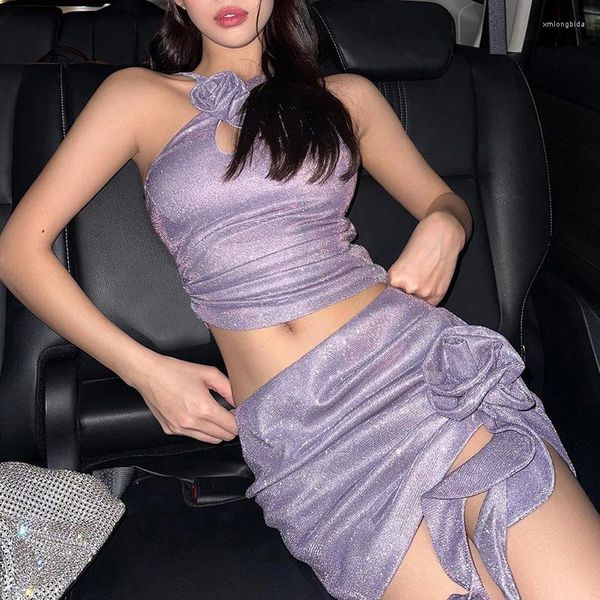 two piece dress flower hollow out mini for women 2 pieces set robe summer halter backless skinny shining party dresses, White
two piece dress flower hollow out mini for women 2 pieces set robe summer halter backless skinny shining party dresses, White
