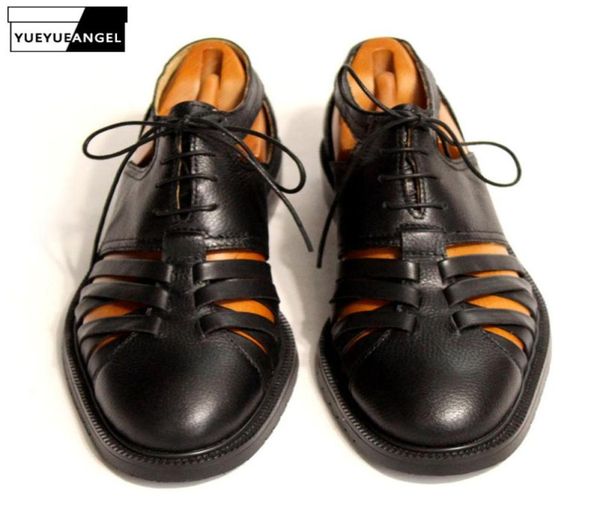 italy retro mens sandals runway hollow out lace up genuine leather mens shoes round toe block heels gladiator plus size footwear9320182, Black
italy retro mens sandals runway hollow out lace up genuine leather mens shoes round toe block heels gladiator plus size footwear9320182, Black