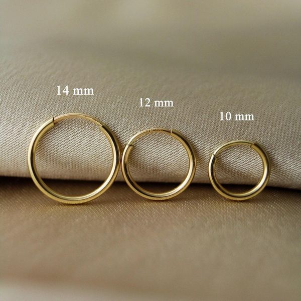 huggie 14k gold filled endless hoop earrings 10 size gold jewelry gold hoop earrings brincos pendientes oorbellen boho women earrings, Golden;silver
huggie 14k gold filled endless hoop earrings 10 size gold jewelry gold hoop earrings brincos pendientes oorbellen boho women earrings, Golden;silver