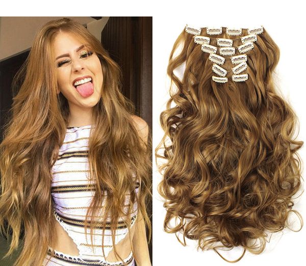 24 inch fashionable 16 card 7-piece set of women long curly hair high temperature matte silk hair extensions with many styles to choose from, Black
24 inch fashionable 16 card 7-piece set of women long curly hair high temperature matte silk hair extensions with many styles to choose from, Black