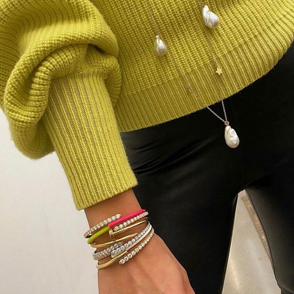 bangle summer selling new neon enamel open adjust bangle bracelet for women fashion gold color jewelry, Black
bangle summer selling new neon enamel open adjust bangle bracelet for women fashion gold color jewelry, Black