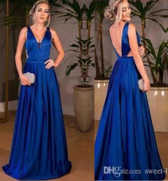 satin elegant ruched vneck backless prom dresses sleeveless high end quality evening party dress s5524082, Black
satin elegant ruched vneck backless prom dresses sleeveless high end quality evening party dress s5524082, Black
