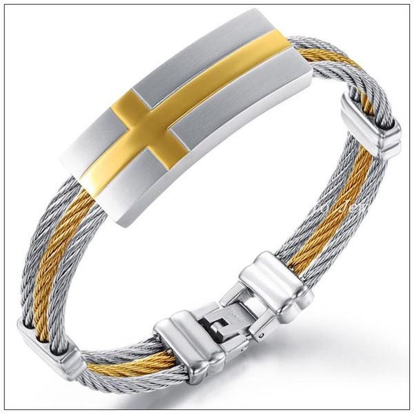 bangle 7.67"*15mm 316l stainless steel silver gold color steel wire men's women's bracelet bangle cross shape gift, Black
bangle 7.67"*15mm 316l stainless steel silver gold color steel wire men's women's bracelet bangle cross shape gift, Black