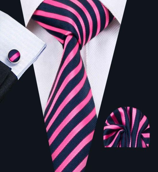 classic silk mens neckties stripes tie sets pink tie for men tie hankerchief cufflinks set jacquard woven business wedding party g2686401, Black;blue
classic silk mens neckties stripes tie sets pink tie for men tie hankerchief cufflinks set jacquard woven business wedding party g2686401, Black;blue