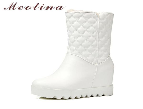 meotina winter women fur snow boots shoes platform wedge heel boots plush warm mid calf boots plaid high heel footwear wh2042315, Black
meotina winter women fur snow boots shoes platform wedge heel boots plush warm mid calf boots plaid high heel footwear wh2042315, Black