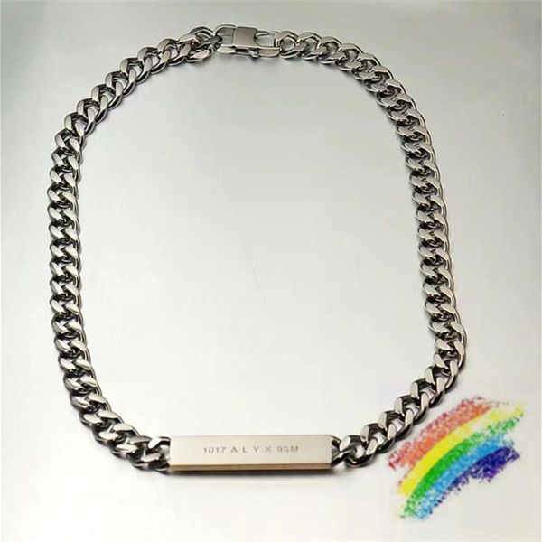 necklaces 2022ss alyx necklace men women 1 1 017alyx9sm charm necklaces hollow openwork letters stainless steel chain, Silver
necklaces 2022ss alyx necklace men women 1 1 017alyx9sm charm necklaces hollow openwork letters stainless steel chain, Silver