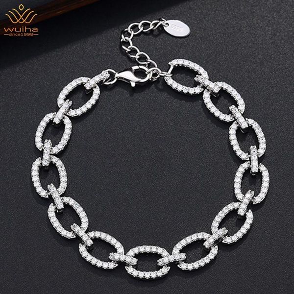 bangle wuiha solid 925 sterling silver created moissanite diamond wedding anniversary party chain bracelets for women fine jewelry gift, Black
bangle wuiha solid 925 sterling silver created moissanite diamond wedding anniversary party chain bracelets for women fine jewelry gift, Black