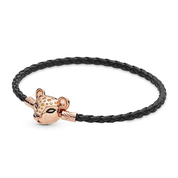 bangle 2019 new 925 sterling silver sparkling lion princess woven leather bracelet rose gold bracelet fit diy original jewelry gift, Black
bangle 2019 new 925 sterling silver sparkling lion princess woven leather bracelet rose gold bracelet fit diy original jewelry gift, Black