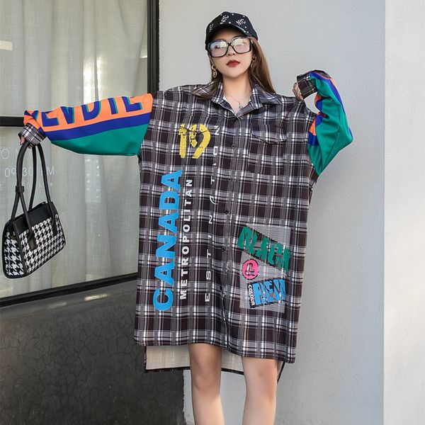 creative print wmen t shirt spring fall casual shirt jacket plaid design long loose cotton shirts coat girls street shirt, White
creative print wmen t shirt spring fall casual shirt jacket plaid design long loose cotton shirts coat girls street shirt, White