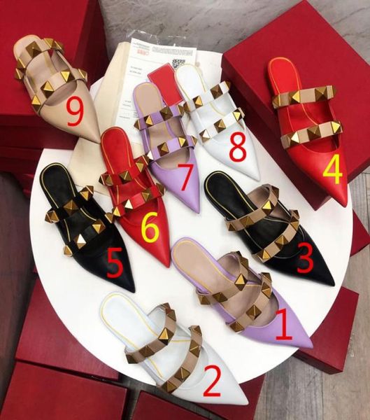 womens baotou slippers fashion spring and summer new low heel cowhide pointed sandals solid color decorative rivet buc9124446, Black
womens baotou slippers fashion spring and summer new low heel cowhide pointed sandals solid color decorative rivet buc9124446, Black