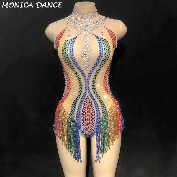 women's jumpsuits rompers women colorful rainbow tassel mesh leotard rhinestones perspective fringes bodysuit stage outfit wear perform, Black;white
women's jumpsuits rompers women colorful rainbow tassel mesh leotard rhinestones perspective fringes bodysuit stage outfit wear perform, Black;white