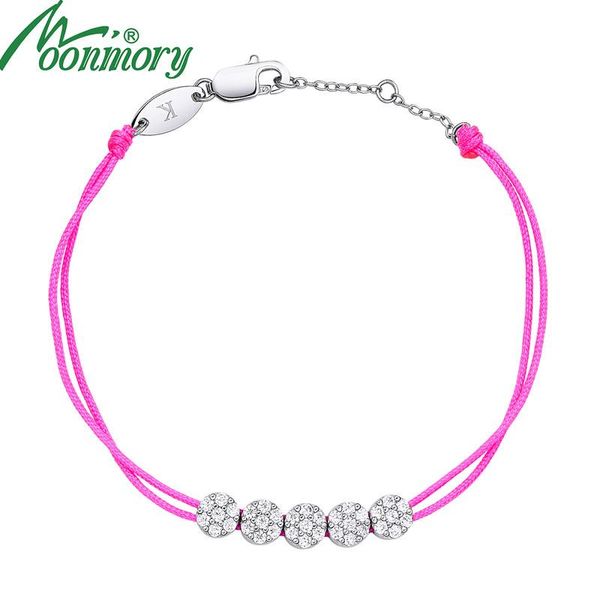 bangle moonmory real 100% 925 sterling silver crystal move stone pink rope bracelet wedding dating popular women jewelry christmas gift, Black
bangle moonmory real 100% 925 sterling silver crystal move stone pink rope bracelet wedding dating popular women jewelry christmas gift, Black