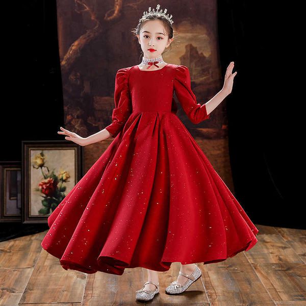 girl's dresses wine red satin silk retro elegant long dress suitable for girls princess ball velvet warm birthday parties easter lolita, Red;yellow
girl's dresses wine red satin silk retro elegant long dress suitable for girls princess ball velvet warm birthday parties easter lolita, Red;yellow