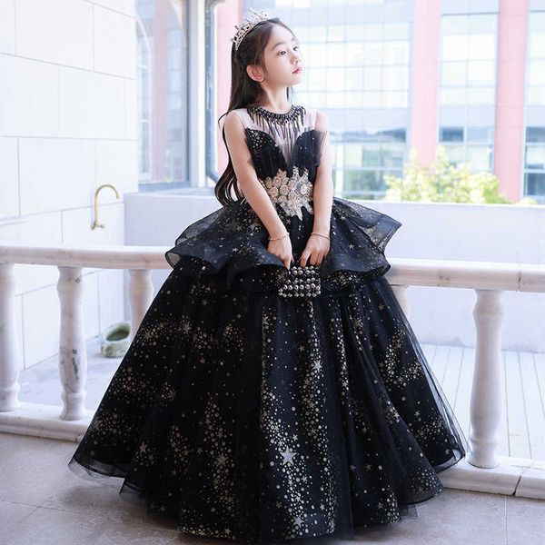girl's dresses somenie girls' luxury party children's elegant black lace princess wedding with piano performance dress g22052, Red;yellow
girl's dresses somenie girls' luxury party children's elegant black lace princess wedding with piano performance dress g22052, Red;yellow