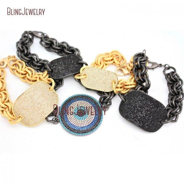 bangle large curved dog tag connector evil eye charm double link gold filled chain with clasp closure bracelet bm26262, Black
bangle large curved dog tag connector evil eye charm double link gold filled chain with clasp closure bracelet bm26262, Black