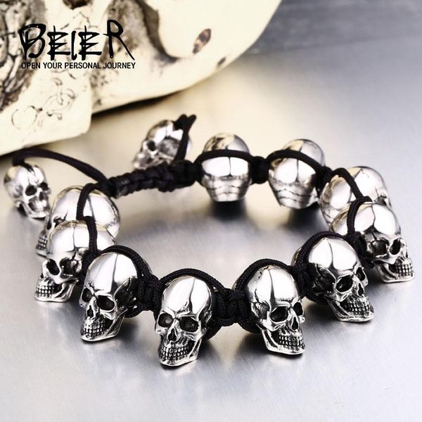 bangle beier 2018 new arrive skull bracelets for men stainless steel shiny skull charm link chain brecelets male gothic jewelry bc8063, Black
bangle beier 2018 new arrive skull bracelets for men stainless steel shiny skull charm link chain brecelets male gothic jewelry bc8063, Black