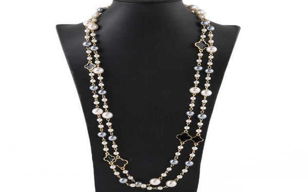 designer classic vintage clover flower bright pearl multi layer long sweater statement necklace for woman elegant locket necklaces5286605, Black
designer classic vintage clover flower bright pearl multi layer long sweater statement necklace for woman elegant locket necklaces5286605, Black