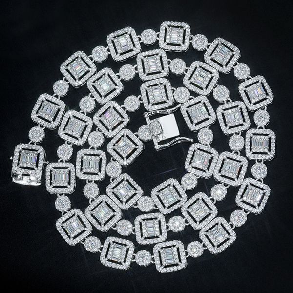 925 sterling silver vvs moissanite ladder square necklaces hiphop strings 9.5mm width diamonds cuba chain pass diamond test luxury necklaces, Black
925 sterling silver vvs moissanite ladder square necklaces hiphop strings 9.5mm width diamonds cuba chain pass diamond test luxury necklaces, Black